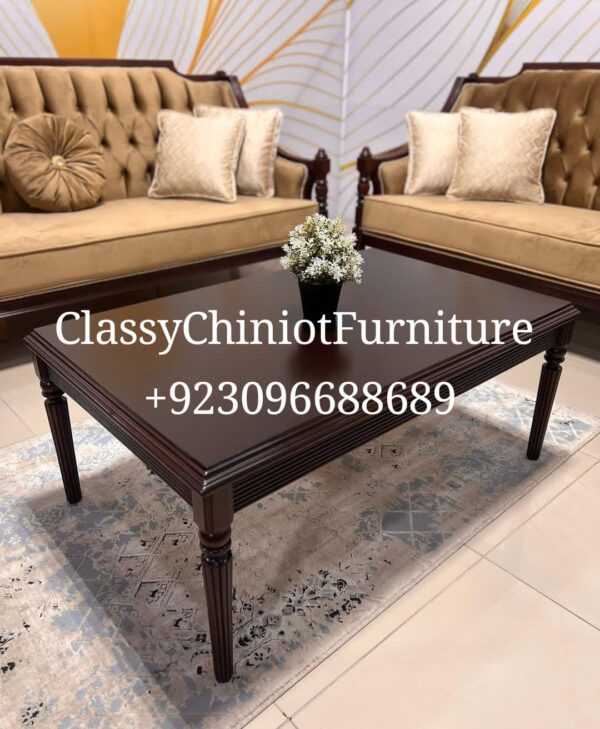 Classic Luxe Wooden Sofa Set