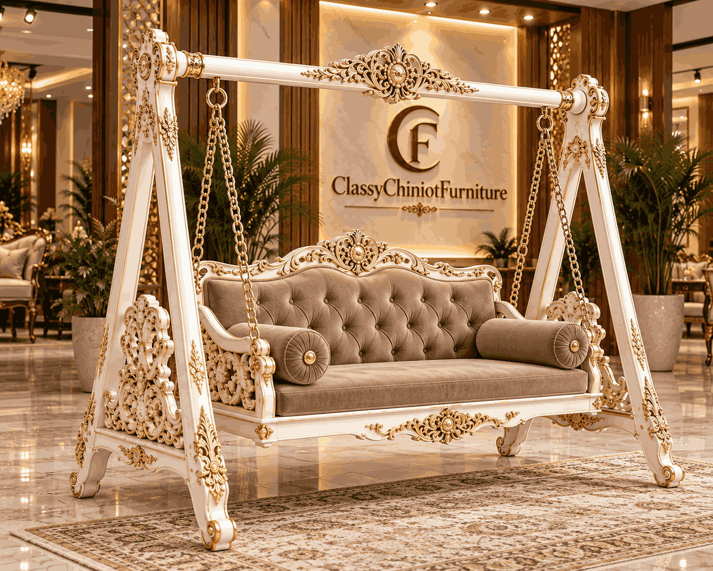 Modern Wooden Jhoola Set Design